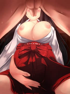 (同人CG集) [梅洞てんぷりゃー] Jカップ爆乳女子校生巫女が処女喪失から受精まで繰り返される膣内射精により清純さと淫靡さを併せ持つ尊巫女になった話_382_184