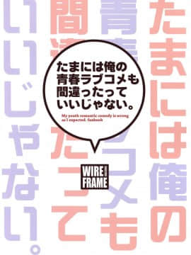 [屏幕髒了漢化組] (C88) [WIREFRAME (憂姫はぐれ)] たまには俺の青春ラブコメも間違ったっていいじゃない。 (やはり俺の青春ラブコメはまちがっている。)_19