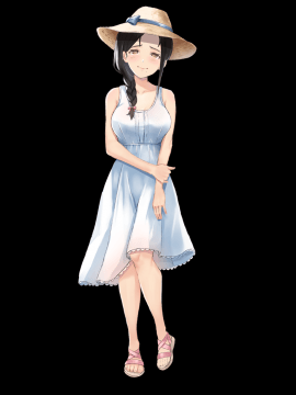 (同人CG集) [ブロッサムエイト (イロハカエデ)] ひなたの向こう。_NoTxtヒロイン立ち絵(ワンピース_泣き)