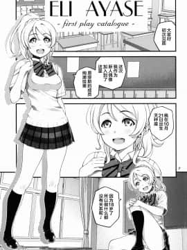 [不咕鸟汉化组] (C90) [dmdsk? (dmpn)] ELI AYASE -first play catalogue- (ラブライブ!)_09