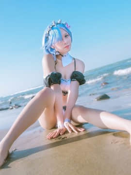 [墨千 x cosplayer ʕ•ﻌ•ʔ] レム 水着ver. (Re_ゼロから始める異世界生活)_13