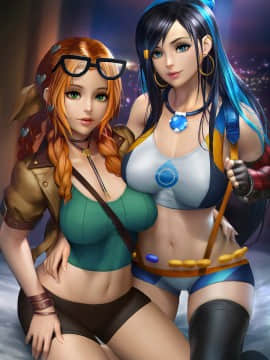 Artist ❤️❤️ NeoArtCorE [2020-11-17]_0430_420_Tifa_x_Aerith_pokemon_BONUS
