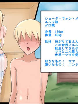 [タイフーンシェルター] 転生したら爆乳美人エルフママの子供になってた話_030