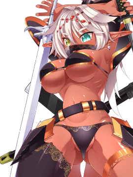 [朝風の雫 (朝風あびす)] 中二病で承認不足のふたなりダークエルフ魔剣士ちゃんがベロベロに甘やかされちゃうお話_130_b_010