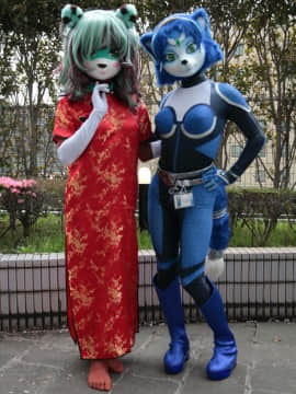 [Ayano Harumaki]&nbsp;&nbsp;Krystal from Star Fox_0809_Ayano_at_July_Kigurumi_Meetup_Cosplay.Ayano.KigurumiMeetup.July2016.07