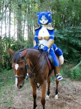 [Ayano Harumaki]&nbsp;&nbsp;Krystal from Star Fox_0790_Ayano_Visits_Horse_Farm_and_Inari_Shrine_Cosplay.Ayano.HorseFarm.12