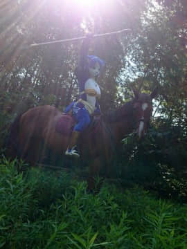 [Ayano Harumaki]&nbsp;&nbsp;Krystal from Star Fox_0781_Ayano_Visits_Horse_Farm_and_Inari_Shrine_Cosplay.Ayano.HorseFarm.03