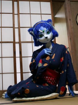 [Ayano Harumaki]&nbsp;&nbsp;Krystal from Star Fox_0048_Ayano_Cools_Down_in_a_Yukata_Cosplay.Ayano.Yukata.06