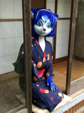 [Ayano Harumaki]&nbsp;&nbsp;Krystal from Star Fox_0051_Ayano_Cools_Down_in_a_Yukata_Cosplay.Ayano.Yukata.09