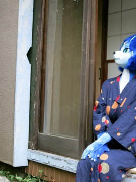 [Ayano Harumaki]&nbsp;&nbsp;Krystal from Star Fox_0052_Ayano_Cools_Down_in_a_Yukata_Cosplay.Ayano.Yukata.10