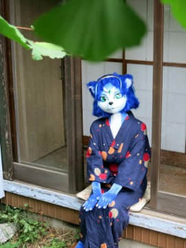 [Ayano Harumaki]&nbsp;&nbsp;Krystal from Star Fox_0055_Ayano_Cools_Down_in_a_Yukata_Cosplay.Ayano.Yukata.13