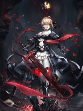 Artoria Pendragon (Saber-Face) 合集_063：saber_alter_by_sangrde_db8i6mo