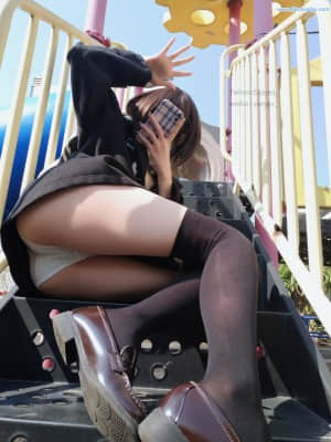 眼酱大魔王 NO.032 室外jk Outdoor JK_眼酱大魔王 (17)