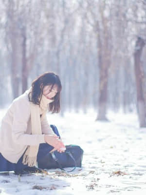 [周叽是可爱兔兔] 小清新居家服 + 雪景jk_Snow JK_01