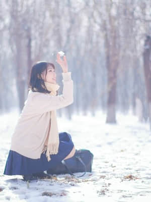 [周叽是可爱兔兔] 小清新居家服 + 雪景jk_Snow JK_02