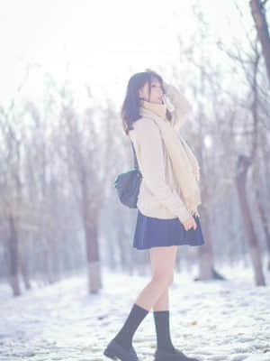 [周叽是可爱兔兔] 小清新居家服 + 雪景jk_Snow JK_05