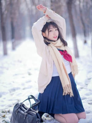 [周叽是可爱兔兔] 小清新居家服 + 雪景jk_Snow JK_12