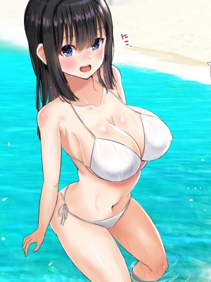 (同人CG集) [にぼ煮干 (にぼ)] 関西訛りの彼女の友達と2人きりの内緒な温泉旅行2 海水浴編_042__042